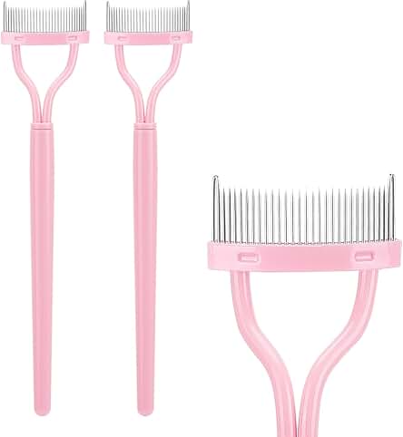 2 Pcs Eyelash Separator Tool Mascara Brushes Eyelash Comb Separator Definer Lash Comb for Combing