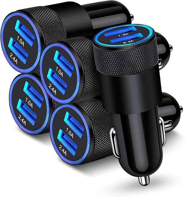 [5pcs] Car Charger Adapter