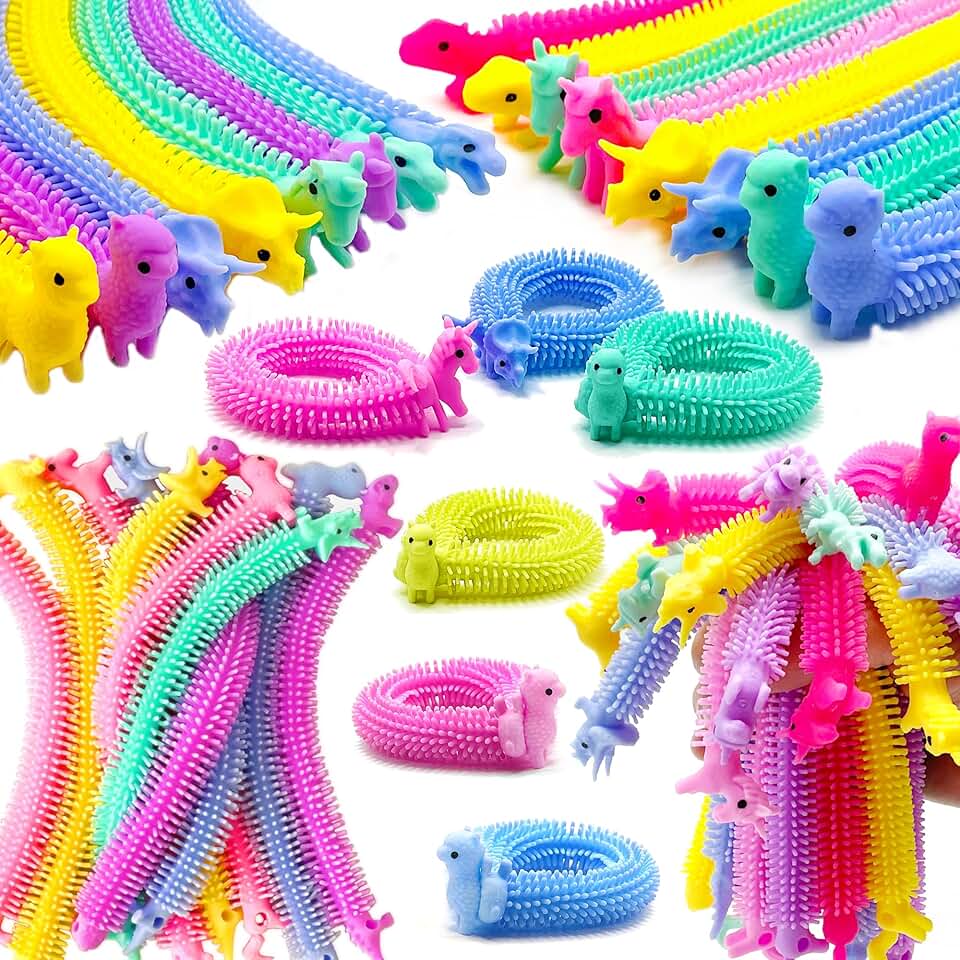 30 Pack Stretchy Strings Fidget Toys - Vibrant Sensory Toys Bulk for Kids and Adults Stress Relief - Anti-Anxiety Autism Toys - Perfect for Children's Day